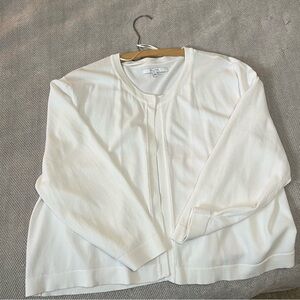 ALFRED SUNG White open front knit Cardigan
